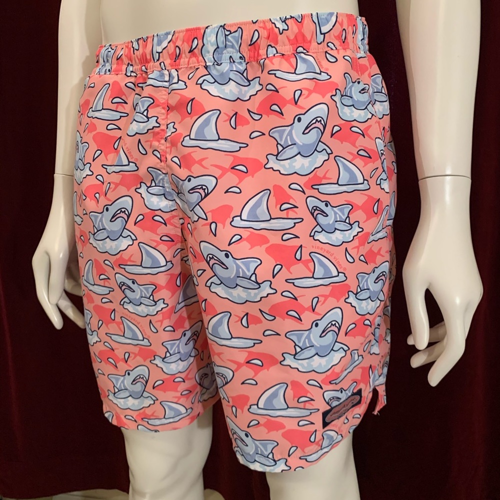 Vineyard Vines Shark Print Swim Trunks